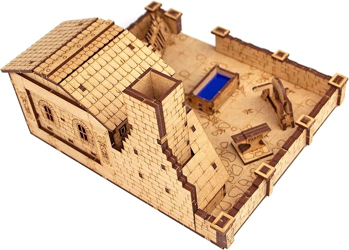 TowerRex Dwarven Forge D&D Terrain, Tabletop Buildings, Modular Battle Mat Grid, DND Accessories, Props for Dungeons & Dragons, Pathfinder, Warhammer, Wargaming Scenery for 25mm 32mm 28mm Miniatures