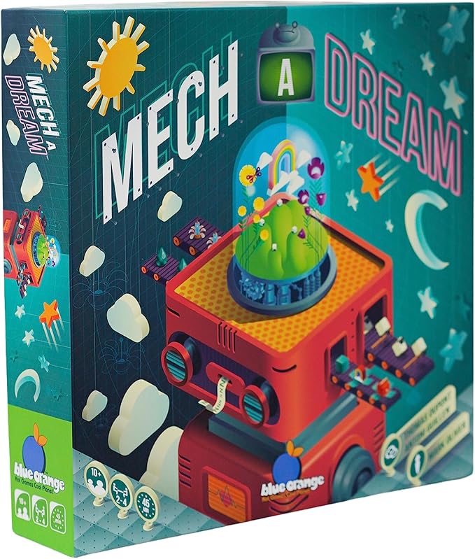 Mech A Dream Strategy Board Game with Robot Theme by Blue Orange Games - Family or Adult Strategy Board Game for 2 to 4 Players. Recommended for Ages 10 & Up.
