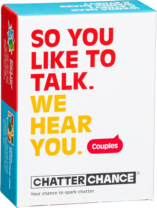 ChatterChance Couples: Conversation Card Games - Only Appropriate Questions - 80 Thought Provoking Fun Question Game Cards for Date Night, Valentines, Gifts for Couple - Perfect