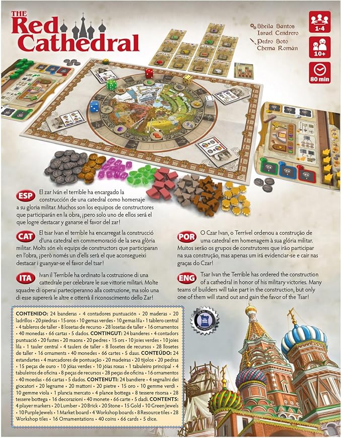 Devir Games Red Cathedral Board Game
