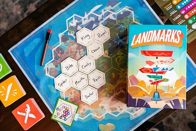 Landmarks | Cooperative Board Game for Adults and Kids | Fun Game for Family Game Night | Word Association Party Game | Ages 10 and up | 2-10 Players | Average Playtime 20 Minutes