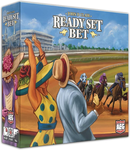 AEG Ready Set Bet | Head Off to The Races | Betting & Bluffing | Real-Time Dice Rolling Party Game | Simultaneous Play | 2-6 Players | Ages 10+