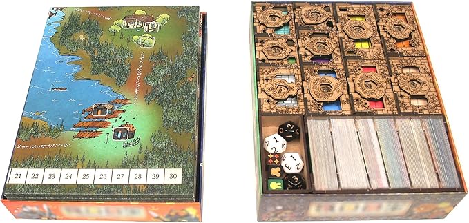 TowerRex Organizer for Root Board Game and Underworld, Riverfolk, Marauder, Clockwork Expansions, Storage Insert, Accessories Upgrade