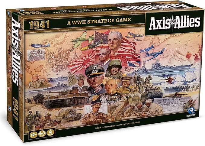 Renegade Game Studios Axis & Allies: 1941 - A WWII Strategy Board Game, Renegade Game Studios, Epic War Game Set in 1941, Struggle for Supremacy, Ages 12+, 2-5 Players, 1-3 Hour Playing Time