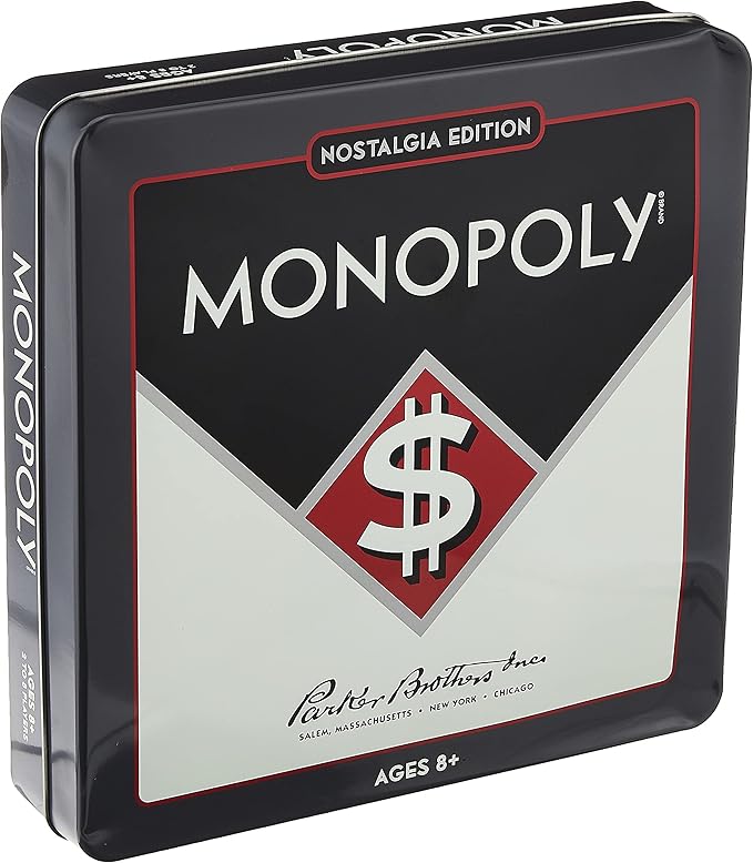WS Game Company Monopoly Nostalgia Edition Board Game in Collectible Tin