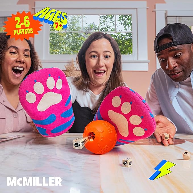 The Cat Mitt Game - Hiss-Terically Fun Party Game for all the Family! Plastic-Free, Eco Board Game, Oven Mitt Game Night, Tabletop, Strategy, Funny Family, Summer, Best Birthday Gift, Meow Meow, Gag,