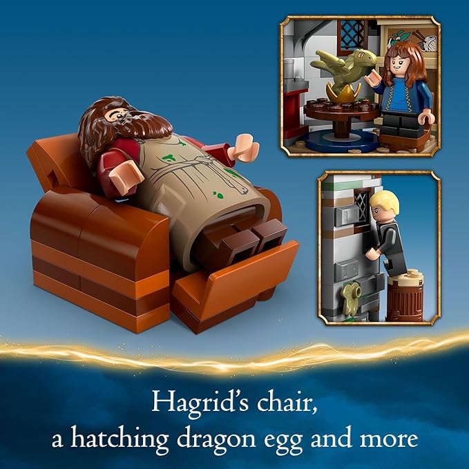 LEGO Harry Potter Hagrid's Hut: an Unexpected Visit - Harry Potter Toy for Boys & Girls Ages 8+ - Kids Building Toys W/Buildable House, 7 Minifigures & Dragon - 76428