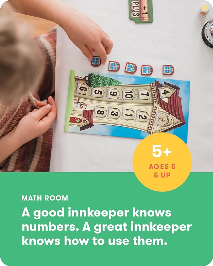 SimplyFun Math Room - Educational Game for Quick Thinking & Fun - Fast Solving Addition & Subtraction for Kids Ages 5 & Up - 2 to 4 Players