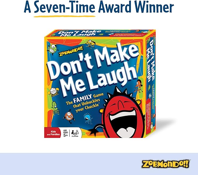 Zobmondo!! Don't Make Me Laugh! The Silly Reinvented Charades Party Game | Hilarious for Families and Kids | Multi-Award Winner