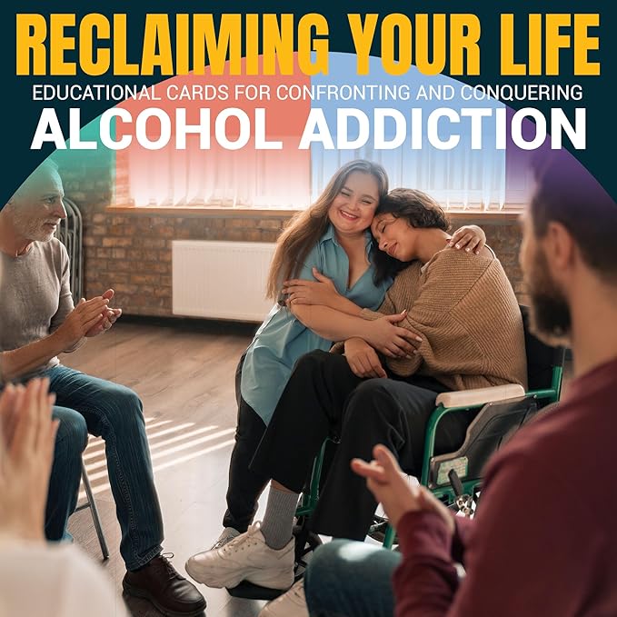 Overcome Alcohol – Addiction Recovery Questions Group Therapy Game 200 Cards – Counseling Conversations Icebreaker for Substance Abuse, Positive Mental Health, Sobriety, Relapse & Alcoholics Anonymous