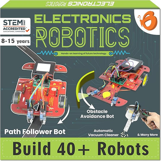 ButterflyEdufields 40in1 STEM Robotics Kits for Kids 8-12 Years | DIY Robots Projects for Kids with Electronics Board & Sensors | Best Educational Homeschooling Gift for 8 10 12 Years | 100+ Parts