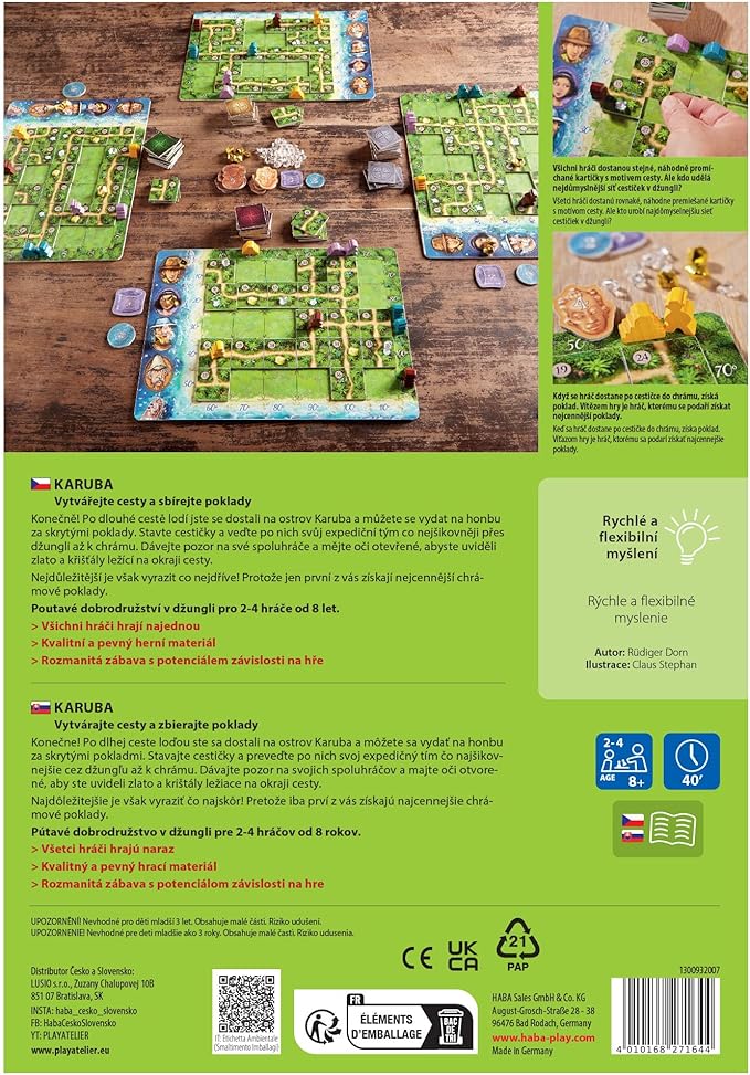 HABA Karuba - Jungle Adventure Tile Placement Family Puzzle Game - Exciting Family Games & Kids Board Games Ages 8-12 (Made in Germany)