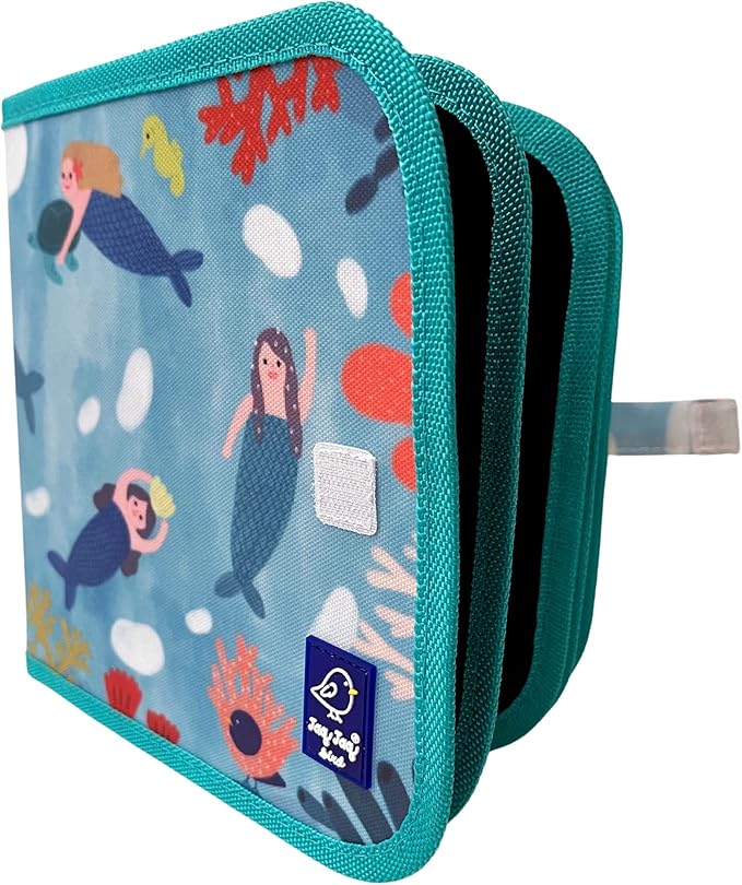 Jaq Jaq Bird Erasable Doodle Pad for Kids,Reusable Mess-Free Coloring and Toddlers Learning Toys-Chalkboard and Drawing Books-Includes 4 ButterSitx Chalks-MER