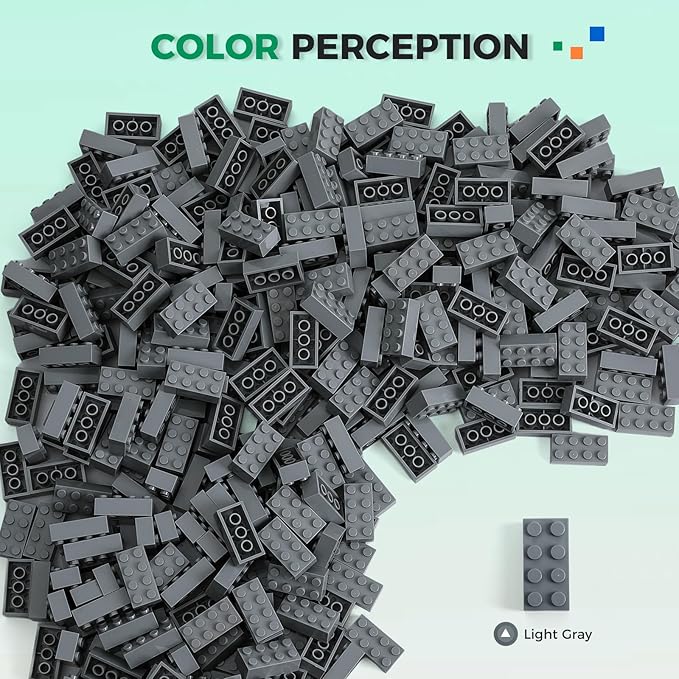 500 Piece Classic Building Bricks and 1 Gray Baseplate, 2x4 Bricks Bulk Creative Building Toys, Blocks Bulk for Kids Ages 6+, Dark Gray