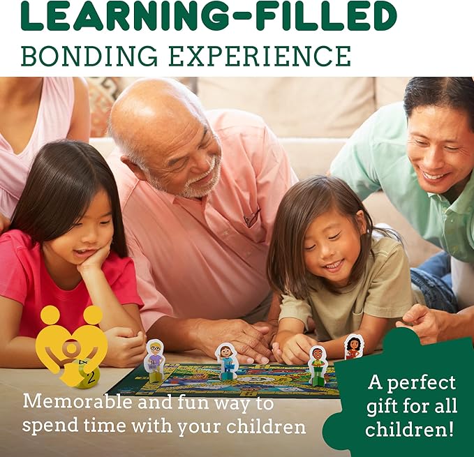 Roll-for-A-Tool Board Game, Kids Board Games, Fun Board Games for Family Night, Educational Board Games for Kids, Sturdy Foldable Game Board, 2-4 Players, Ages 4 & Up