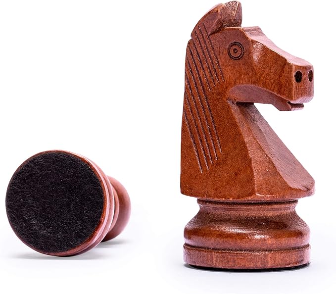 Husaria Staunton Tournament No. 6 Chessmen with 2 Extra Queens and Wooden Box, 3.9-inch Kings