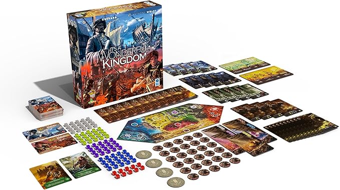 It's A Wonderful Kingdom Board Game - Strategic Kingdom-Building and Resource Management Game, Fantasy Game, Ages 14+, 1-2 Players, 45-60 Minute Playtime, Made by Lucky Duck Games