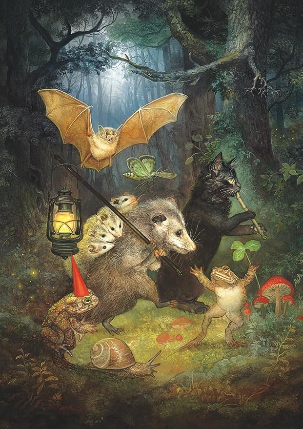 Buffalo Games - Gold - Annie Stegg Gerard - The Moonlit March - 500 Piece Jigsaw Puzzle for Adults - Challenging Puzzle Perfect for Game Nights