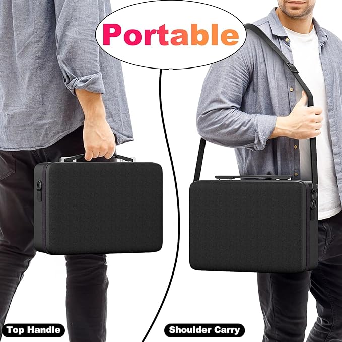 Card Deck Box with Portable Case, 6 Pack Clear Commander Deck Box with 6 Dividers, Holds 600+ Double Sleeved Cards, Fit for MTG, YuGiOh, TCG