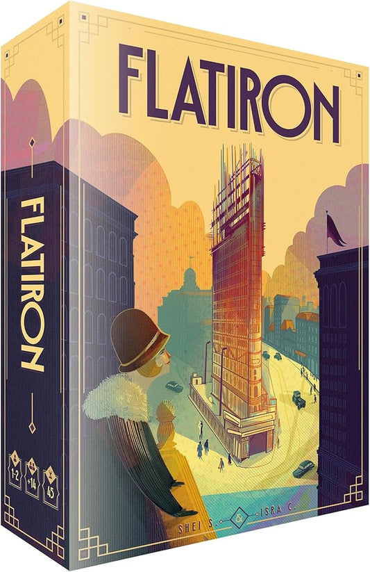 Flatiron Board Game - Build The Iconic New York Skyscraper! Architectural Strategy Game, Fun Family Game for Kids & Adults, Ages 12+, 1-2 Players, 45 Minute Playtime, Made by Ludonova