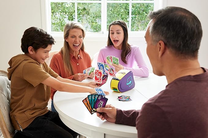 Mattel Games UNO Flip Attack Card Game for Kids, Adults & Family Nights, Combines UNO Flip & Attack in One Game
