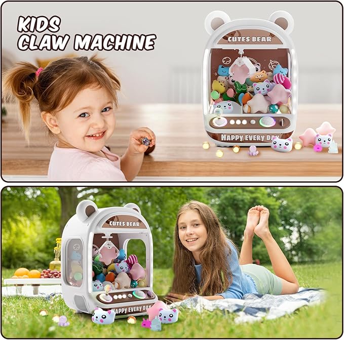 Skirfy Claws Machines for Kids,Unicorns Toys for Girls Age 6+,Mini Vending Machines with Squishyes Fidgets Toys,Candy Dispenser Machines,Claws Game,Birthday Gifts