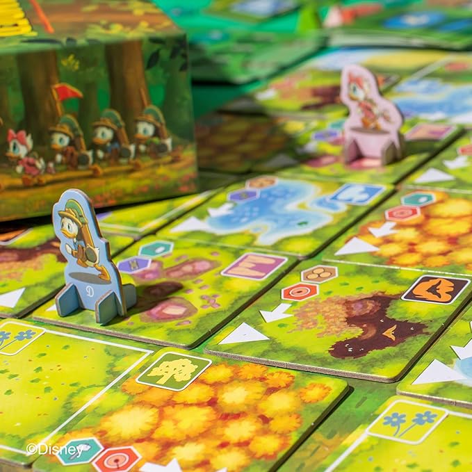 Walt Disney's Donald Duck in Happy Camper - Family Strategy Board Game, Officially Licensed, Family & Kids Ages 8+, 2-5 Players, 30 Min