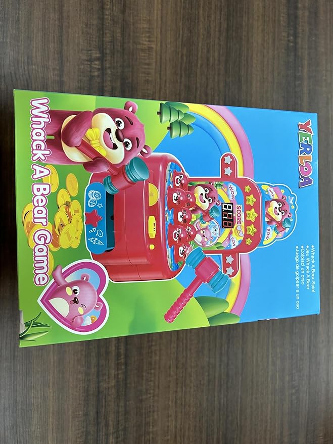 Yerloa Whack Game for Toddlers 2 3 4 5 Year Old Boy Girl Kids Easter Birthday Gift, Toys for Ages 2-4 4-6 Learning Interactive Educational Cause and Effect Toys with 2 Hammers, Music & Light