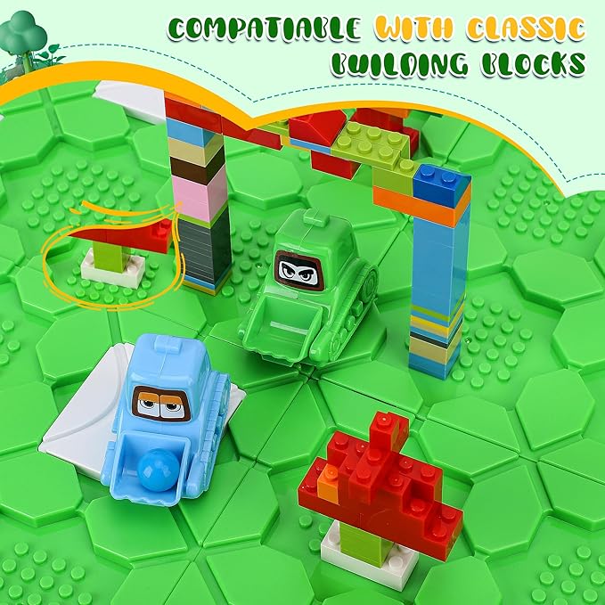 Road Builder Kids Logic Toys: Large Puzzle STEM Board Games, Educational Montessori Toys Birthday Gifts for Age 4-8 Year Old (Green)