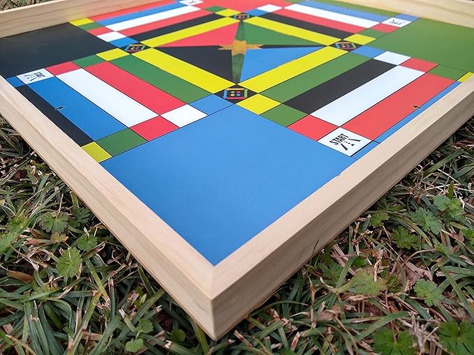 Jamaican Ludo Original Edition | 24in x 24in Board Game | Family Game Night Activity | Fun Easy Multi-Player Entertainment (4 Players, Ages 6+)