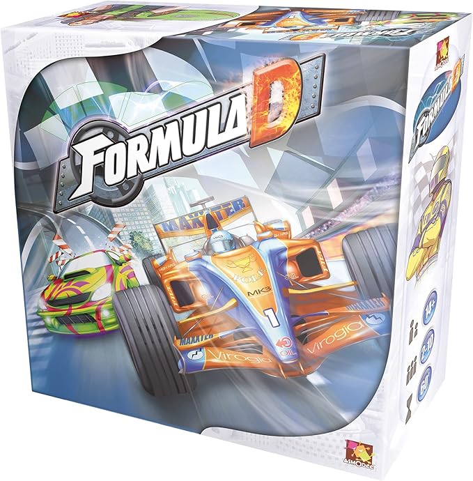 Formula D Board Game - High-Stakes Racing Thrills with Dual-Sided Tracks! Fast-Paced Strategy Game, Fun Family Game for Kids & Adults, Ages 8+, 2-10 Players, 60 Minute Playtime, Made by Zygomatic