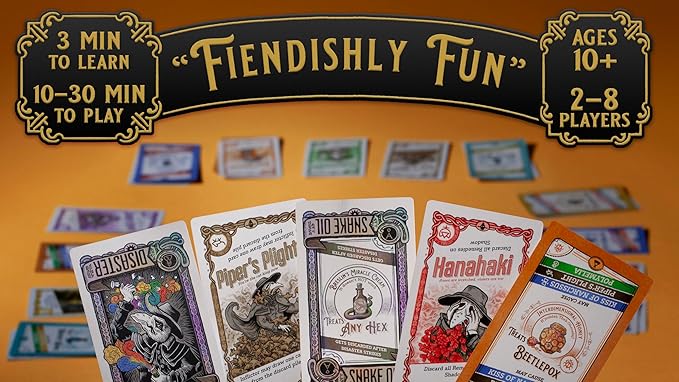 Pillbox Games Hex Effects: a Fast-paced Card Game with Potions and Disasters, 2-8 Players, 10-30 Min Play