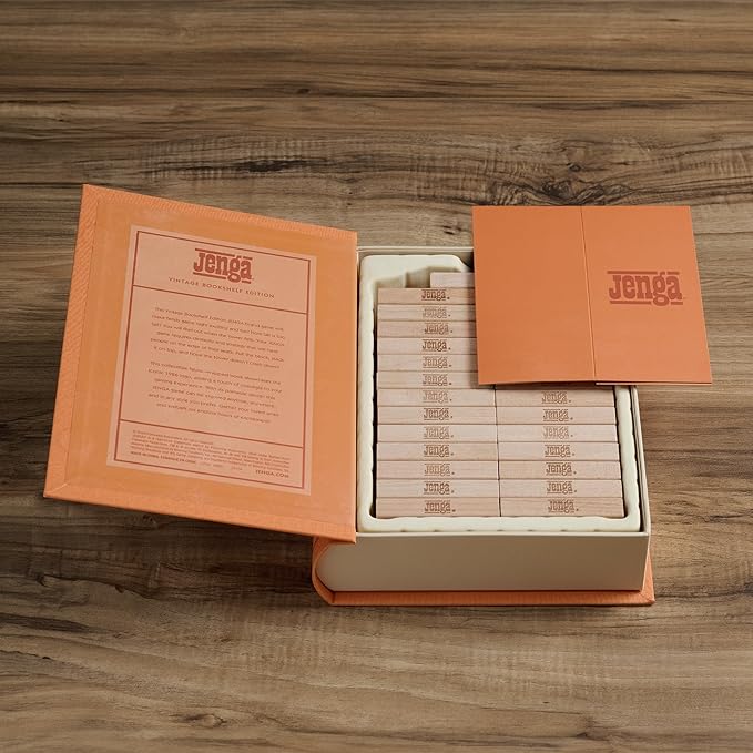 WS Game Company Jenga Vintage Bookshelf Edition
