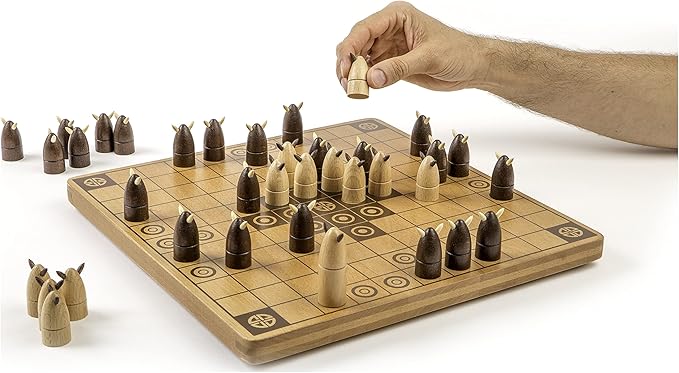 Hnefatafl, Two Player Strategy Game with Wooden Game Board, for Kids and Adults