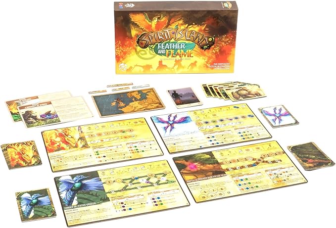Greater Than Games | Spirit Island: Feather & Flame - Foil Panels | Cooperative Strategy Board Game Accessory | Premium Component Upgrade