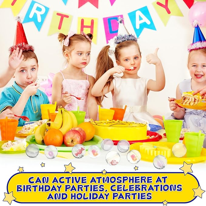 Libima 300 Pcs Gumball Machine Capsules Round Capsules 1.1" 1.25" Vending Machine Capsules Empty Clear Balls Toys Small Gumball Containers for Surprise Prize Party Favor (Clear)