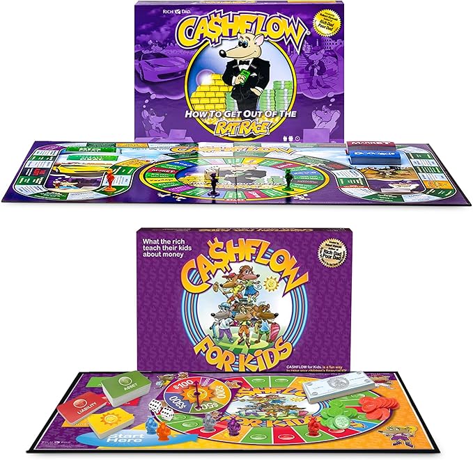 Rich Dad CASHFLOW How to Get Out of The Rat Race Strategic Investing Educational Board Game for Family Financial Literacy, Adult and Kid Version