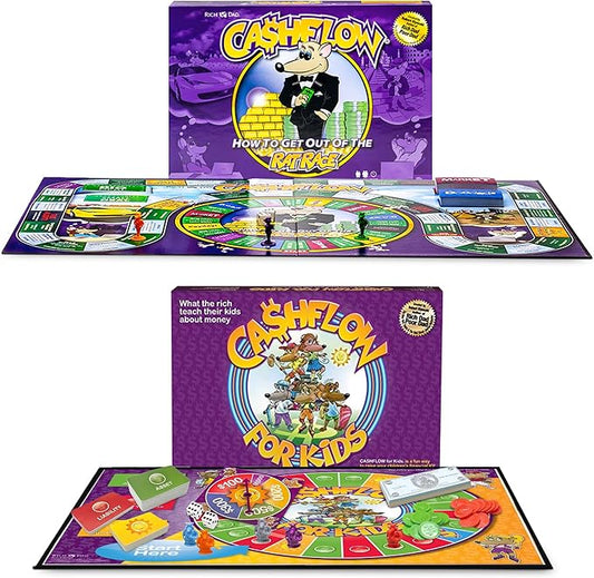 Rich Dad CASHFLOW How to Get Out of The Rat Race Strategic Investing Educational Board Game for Family Financial Literacy, Adult and Kid Version