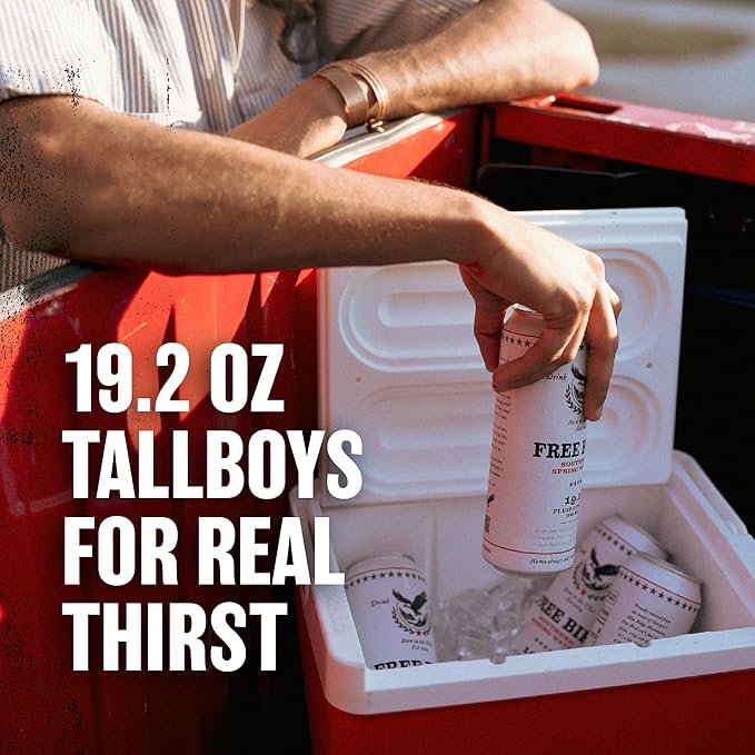 Free Bird, Southern Spring Water, 12-Pack (19.2oz Tallboy Cans) – Crisp & Clean Blue Ridge Mountain Water, Naturally Sourced