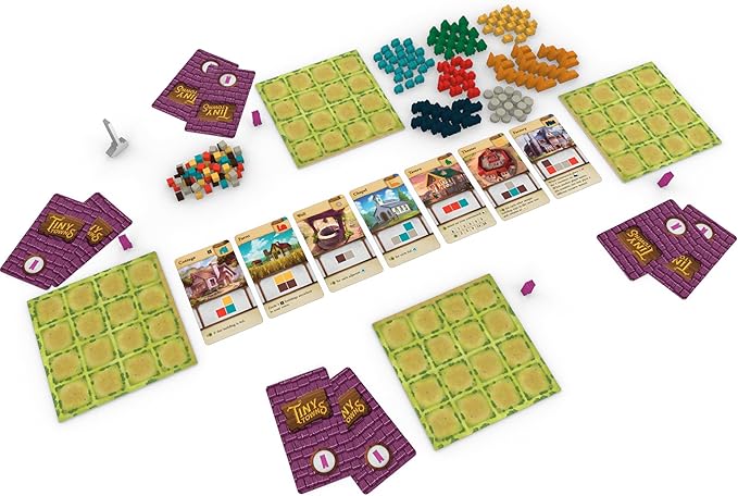 AEG Tiny Towns | Award-Winning Abstract Strategy Board Game | Plan and Construct a Thriving Town | Puzzly City Building | 1-6 Players | Ages 14+