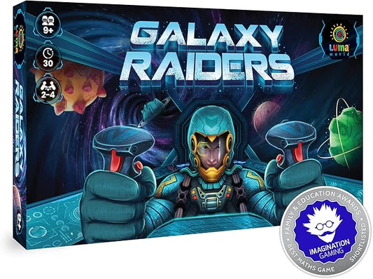 Luma World Galaxy Raiders STEM Educational Board Game for Ages 9+ Years to Learn Math, Counting, Strategy, Space Travel Theme, 30 Minutes and 2 to 4 Players