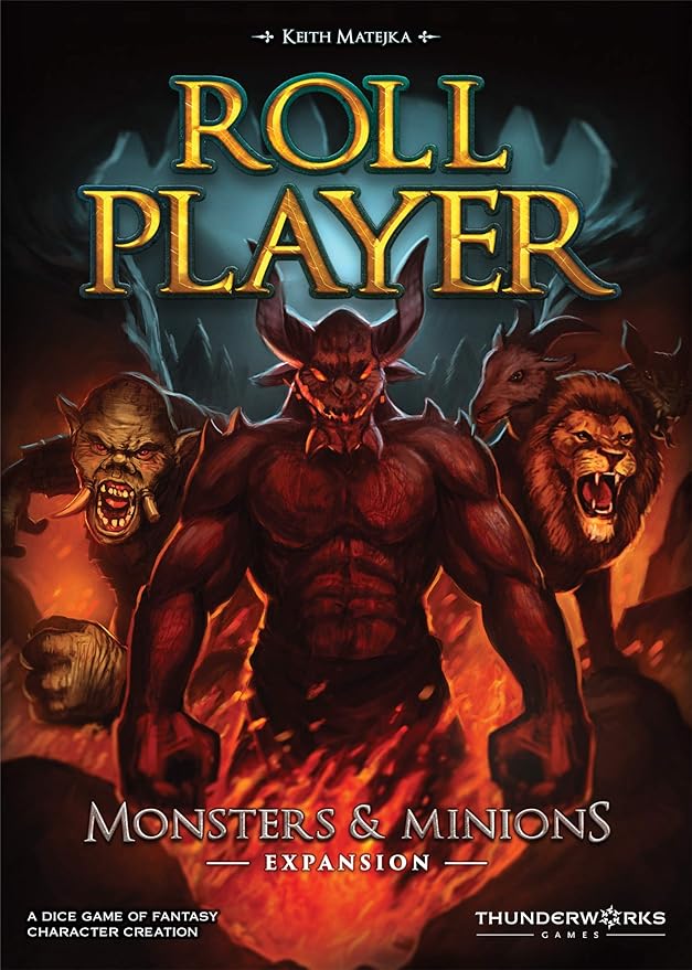 Roll Player: Monsters and Minions | 5-Player Expansion for The Dice Game of Fantasy Character Creation | Strategy Board Game by Thunderworks Games | 1-5 Players Ages 12+