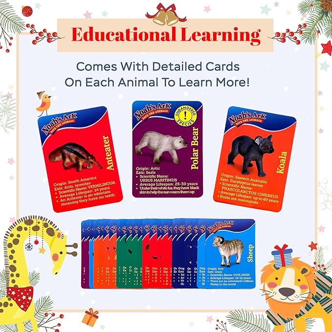 Noah's Ark Educational Balancing Board Game for Kids & Toddlers - Christian Bible Animal Toy with Rocking Balance - Fun and Learning for Kids