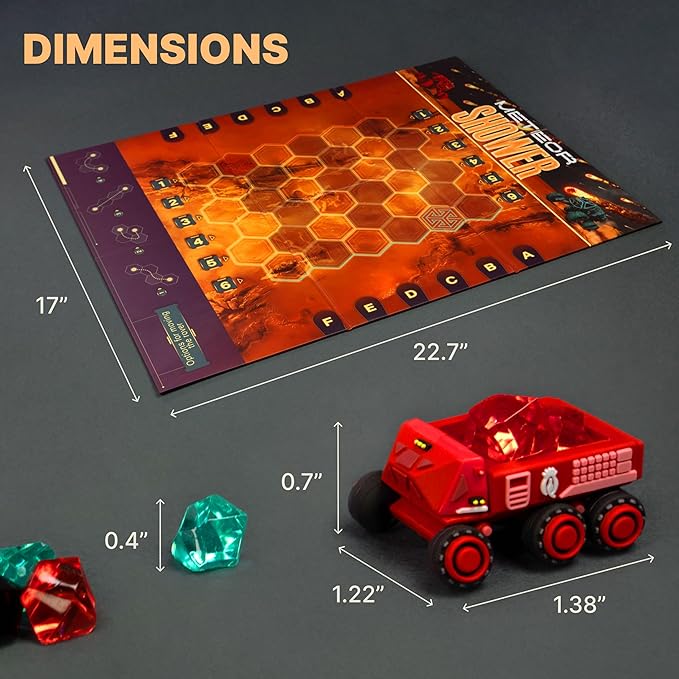 Queensell Meteor Shower – Board Game for Adults and Kids - Fast Strategy Game - 2 Player Tabletop Game – Educational Toys Gift – Fun Family Games for Ages 8 and up