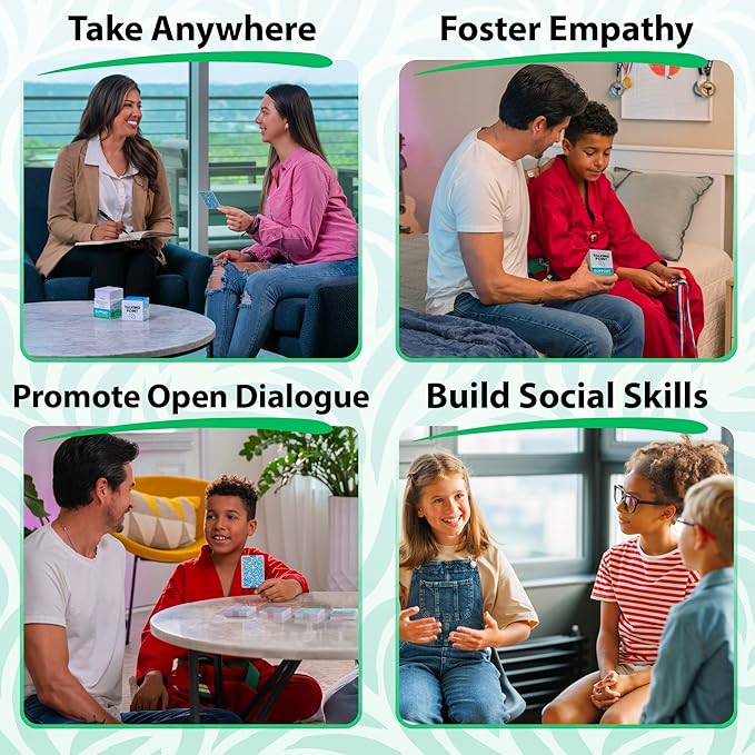 200 Safe, Trauma-Informed Conversation Starter Cards for Stronger Families - Build Support, Trust and Connection While Promoting A Sense of Safety - Parents Adults Children's Therapy Icebreaker Game