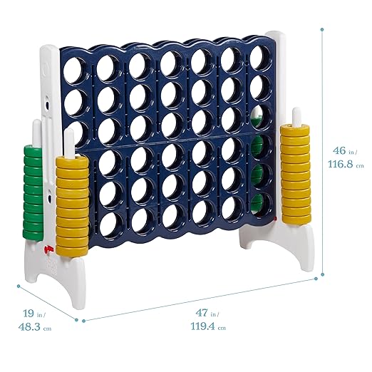 ECR4Kids Jumbo 4-To-Score, Giant Game, Blue/Gold