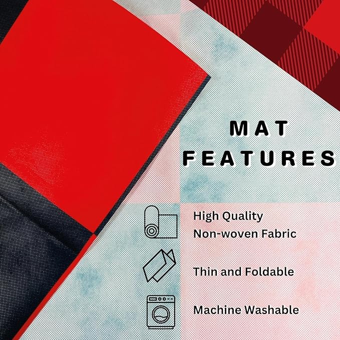 Jumbo Checkers Set with Storage Bag - 58 inch mat - Outdoor & Indoor Play Toys, Backyard Board Games, Family Party, Birthday for Toddlers Ages 5 6 7 8 Year Old - Amazon Exclusive