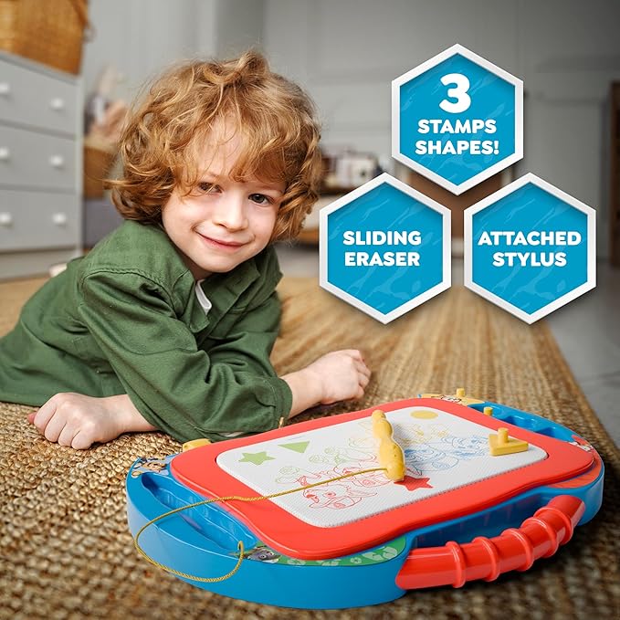 Lollipop Paw Patrol Magnetic Drawing Board - Limitless Creativity with Easy Erasing - Mess-Free Fun, Smart Storage, and Kid-Friendly Design for Creative Adventures - Blue Color