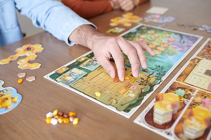 Goliath Honey Buzz Board Game - Tile Placement Strategy Game Wooden Components, 1-4 Players, Ages 10 and Up