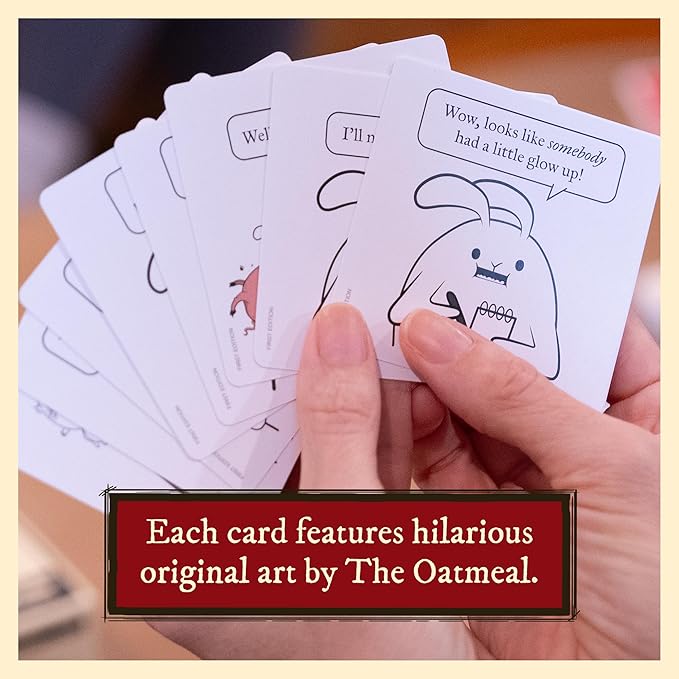 Exploding Kittens Horrible Therapist: Extra Horrible Edition 3-8 Players - Ages 17+ - 15 Minutes to Play - Comic Building Card Game - Ideal for Party, Family Game Night - White